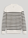 Celio Celio Denerio crno-bijeli prugasti pulover za muškarce