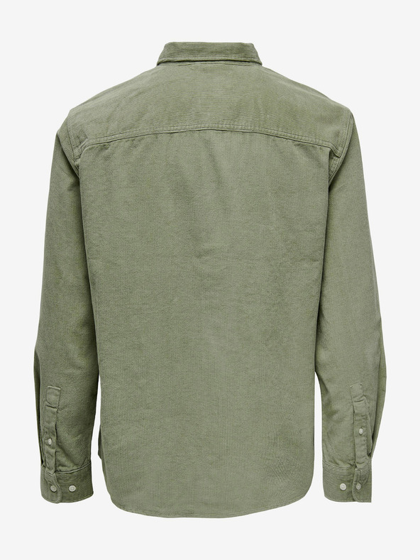 ONLY & SONS Zelena muška majica od samta ONLY & SONS Alp