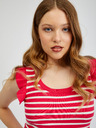 Orsay Bijelo-ružičasta ženska prugasta majica ORSAY