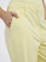Vero Moda Svijetlo žute ženske hlače VERO MODA Zelda