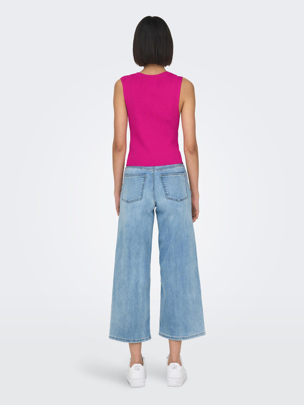 ONLY Tamnoružičasti ženski rebrasti osnovni top ONLY Majli