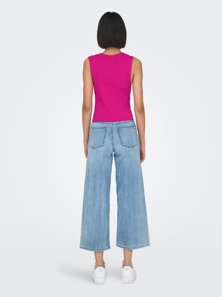 ONLY Tamnoružičasti ženski rebrasti osnovni top ONLY Majli