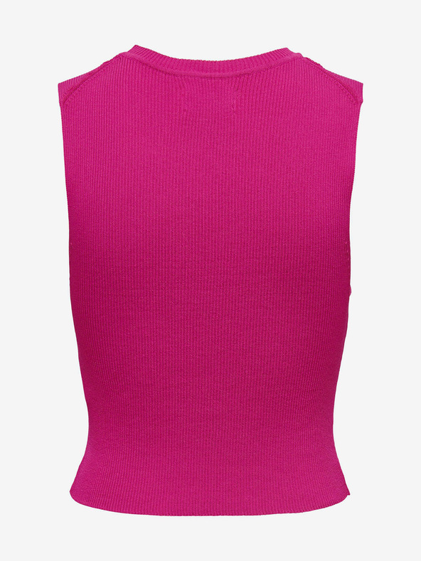 ONLY Tamnoružičasti ženski rebrasti osnovni top ONLY Majli