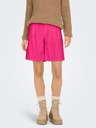 ONLY Tamno roze ženske lanene kratke hlače ONLY Caro