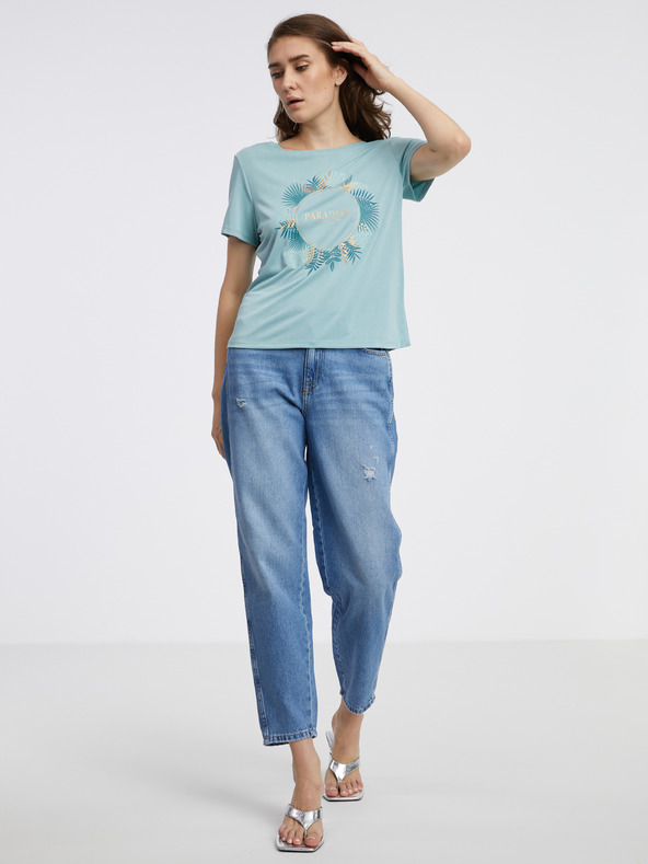 ONLY Zelena ženska majica kratkih rukava SAMO GRATIS