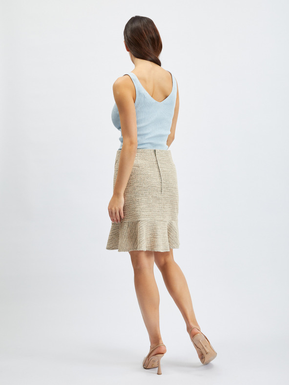 Orsay Svjetlosmeđa ženska prošarana suknja ORSAY