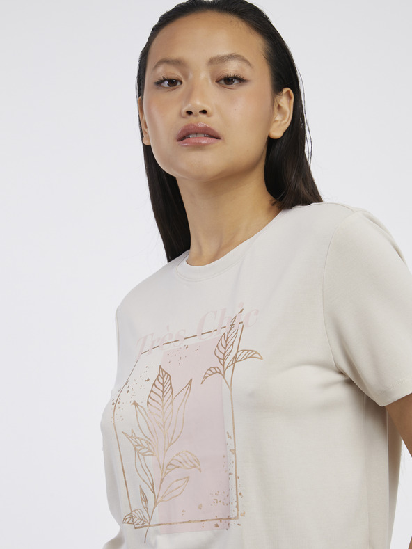 ONLY Bež ženska majica SAMO GRATIS