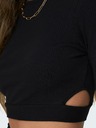 ONLY Crna ženska majica s izrezima ONLY Nikita