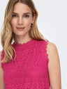 ONLY Tamno rozi ženski top s čipkom ONLY Evie