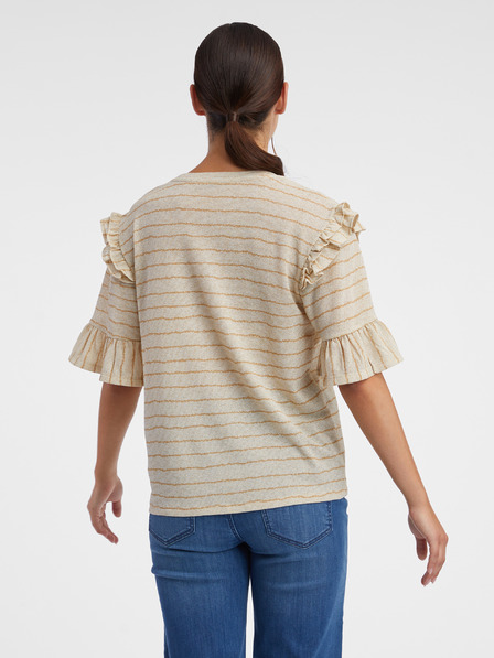 Orsay Bež ženska prugasta majica ORSAY