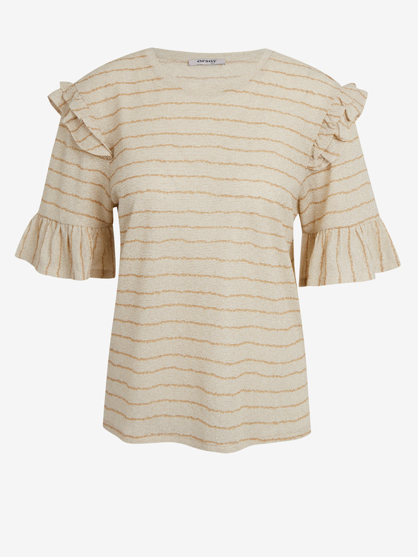 Orsay Bež ženska prugasta majica ORSAY