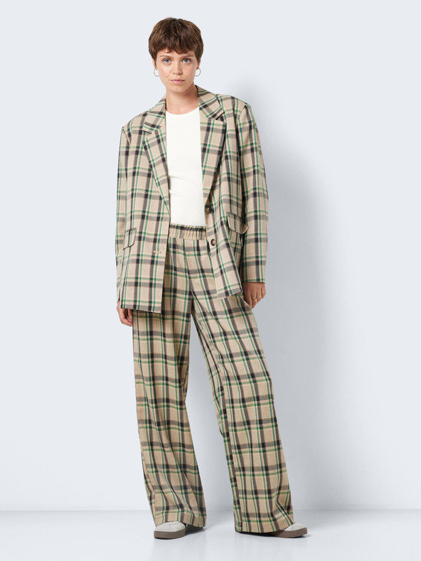 Noisy May Beige Noisy May Laura ženska oversized karirana jakna