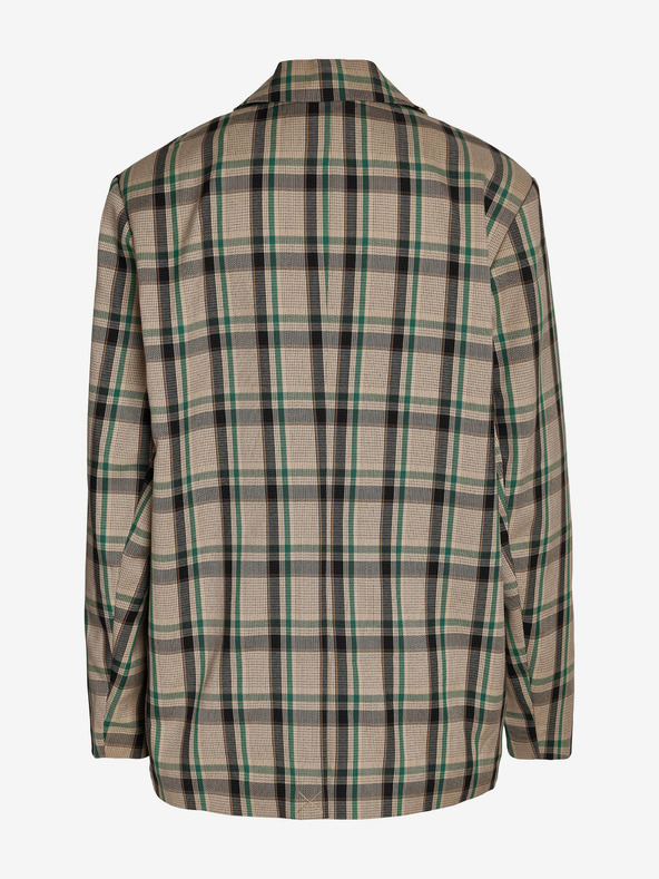 Noisy May Beige Noisy May Laura ženska oversized karirana jakna