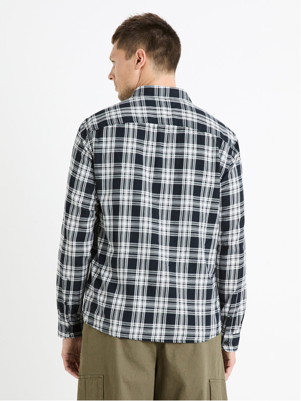 Celio Celio Fadro crna karirana košulja za muškarce