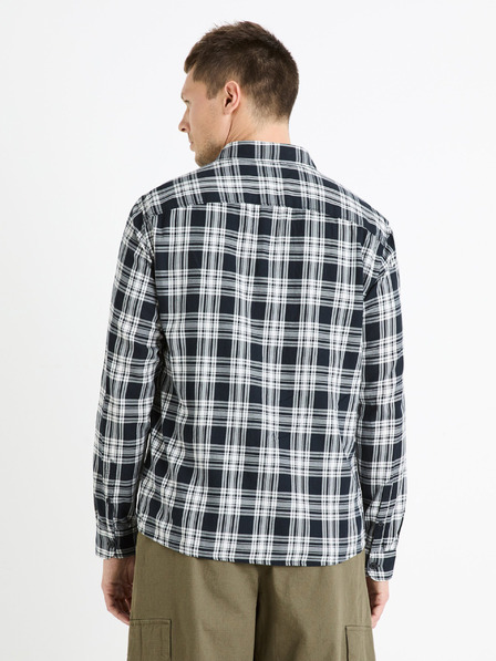 Celio Celio Fadro crna karirana košulja za muškarce