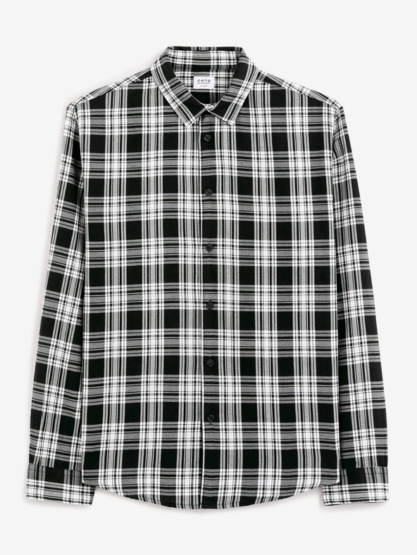 Celio Celio Fadro crna karirana košulja za muškarce