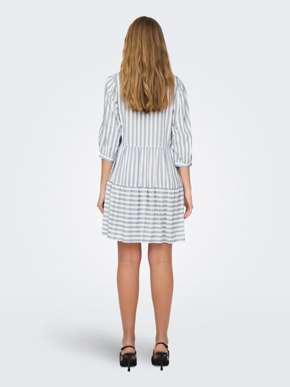 ONLY Plavo-bijela ženska prugasta haljina ONLY Kaya