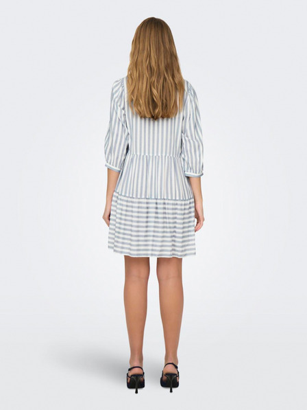 ONLY Plavo-bijela ženska prugasta haljina ONLY Kaya