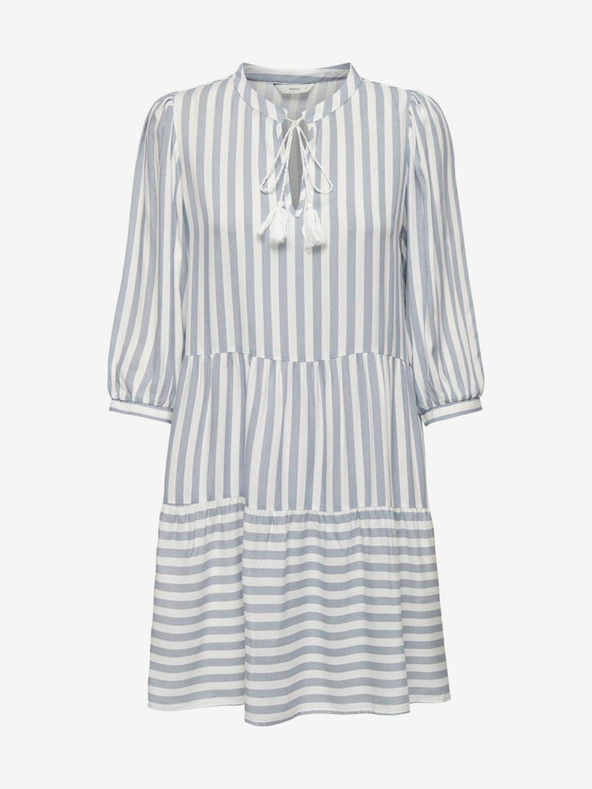 ONLY Plavo-bijela ženska prugasta haljina ONLY Kaya