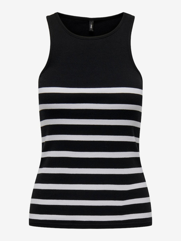 ONLY Crna ženska majica na pruge ONLY Kenya