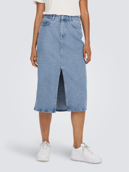 ONLY Svijetloplava ženska traper midi suknja ONLY Bianca