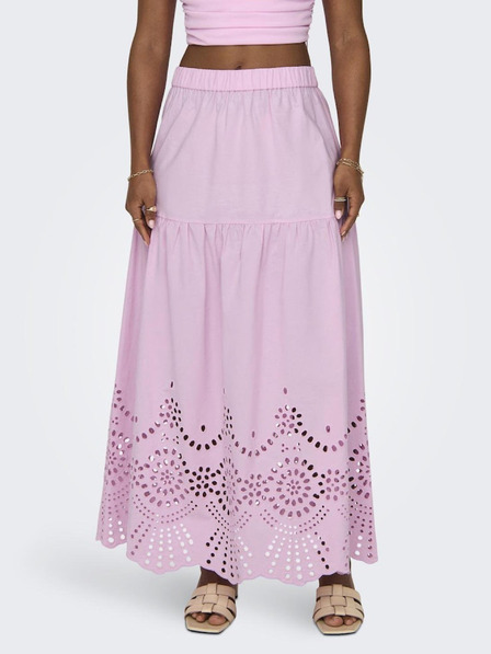 ONLY Svijetlo roza ženska maxi suknja ONLY Roxanne