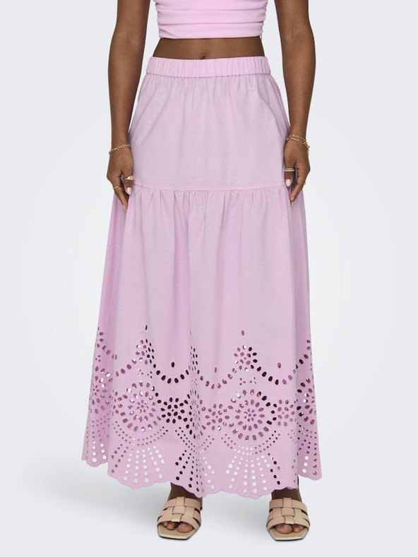 ONLY Svijetlo roza ženska maxi suknja ONLY Roxanne