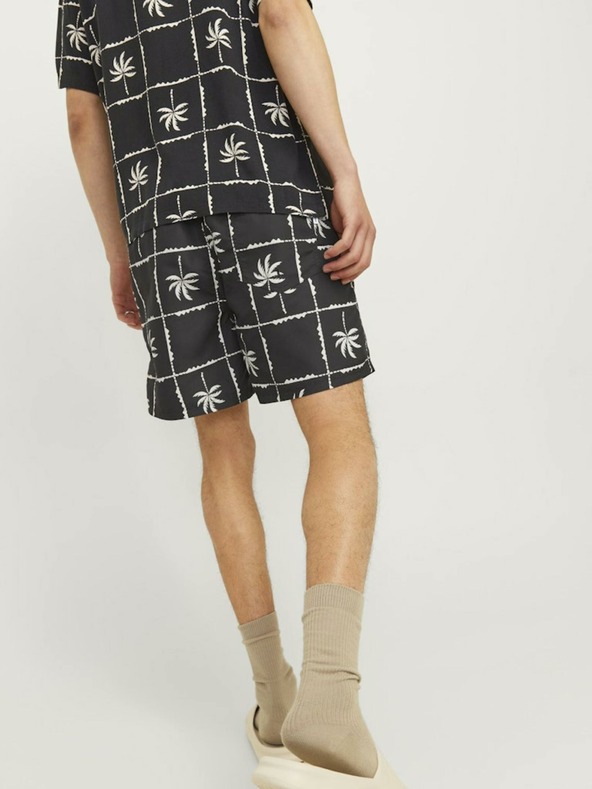 Jack & Jones Crni muški kupaći kostim Jack & Jones Fiji s uzorkom