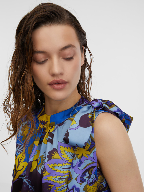 Orsay Plava ženska satenska bluza s uzorkom ORSAY