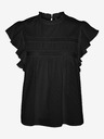 Vero Moda Crna ženska bluza s čipkom Vero Moda Trine