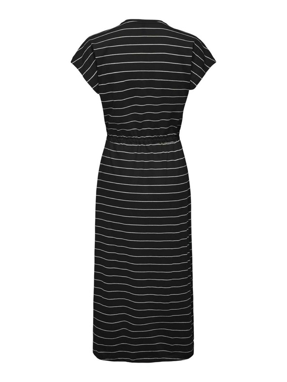 ONLY Crna ženska midi haljina na pruge ONLY May