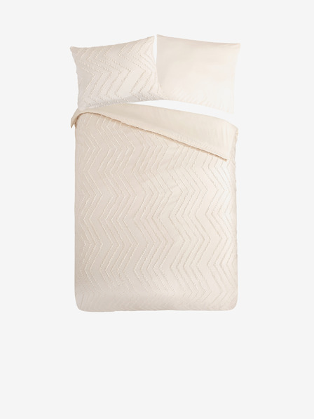 Pure Bež uzorirana posteljina Pure 140 x 220 cm