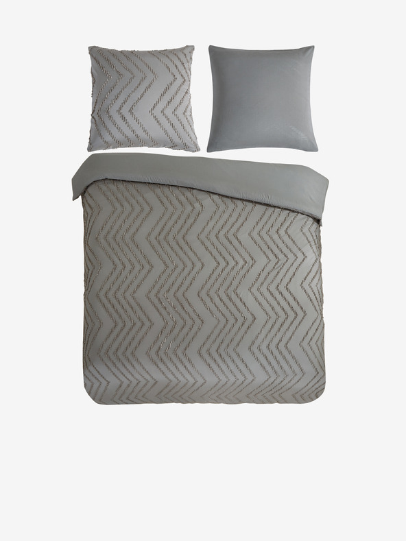 Pure Siva posteljina s uzorkom Pure 200 x 220 cm