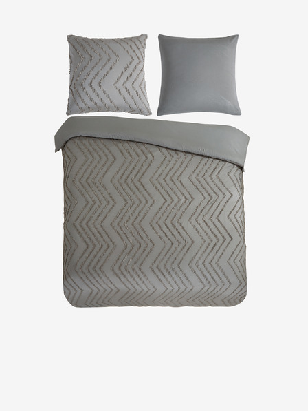 Pure Siva posteljina s uzorkom Pure 200 x 220 cm