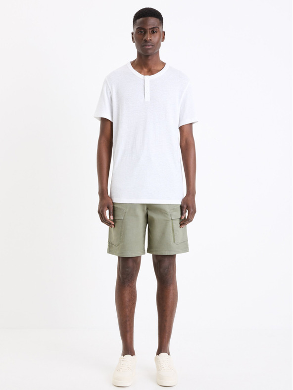 Celio Bijela muška majica s gumbima Celio Geliney