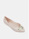 Zaxy Svijetlo ružičaste sjajne balerinke sa zlatnim detaljima Zaxy Chic