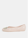 Zaxy Svijetlo ružičaste sjajne balerinke sa zlatnim detaljima Zaxy Chic