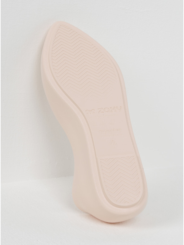 Zaxy Svijetlo ružičaste sjajne balerinke sa zlatnim detaljima Zaxy Chic
