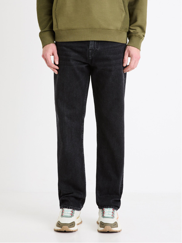 Celio Crne muške traperice Celio C15 ravne Fodroit 30