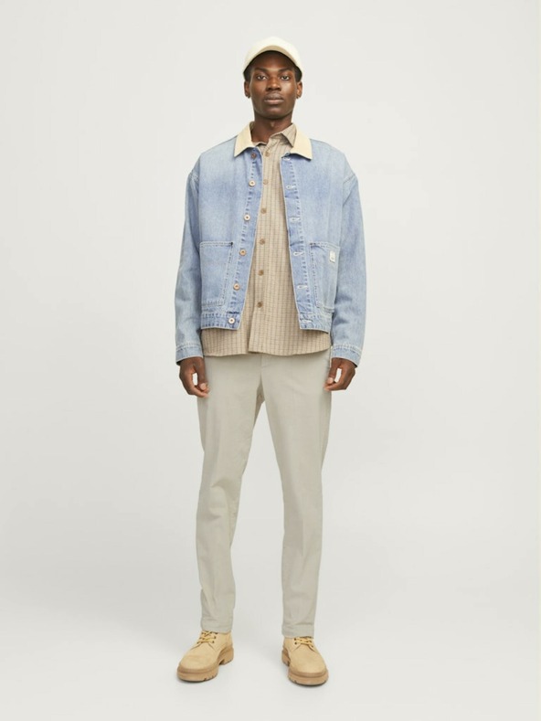 Jack & Jones Bež muške hlače od samta Jack & Jones Tace