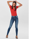 ONLY SAMO plave skinny fit traperice s poderanim efektom