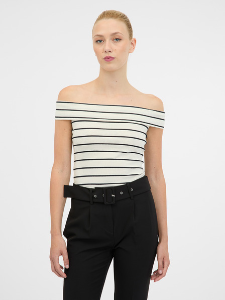 Orsay Bijelo-crna ženska majica kratkih rukava ORSAY