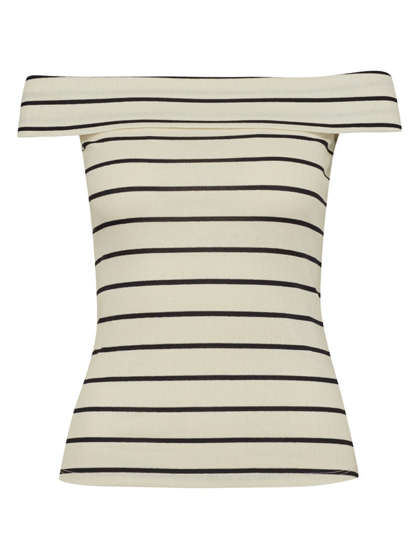 Orsay Bijelo-crna ženska majica kratkih rukava ORSAY