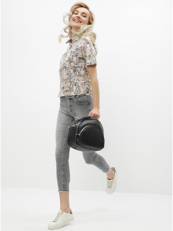 ONLY Sive skraćene uske traperice SAMO Blush