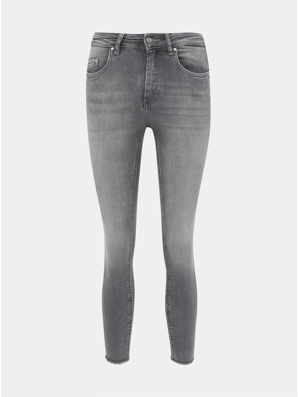 ONLY Sive skraćene uske traperice SAMO Blush