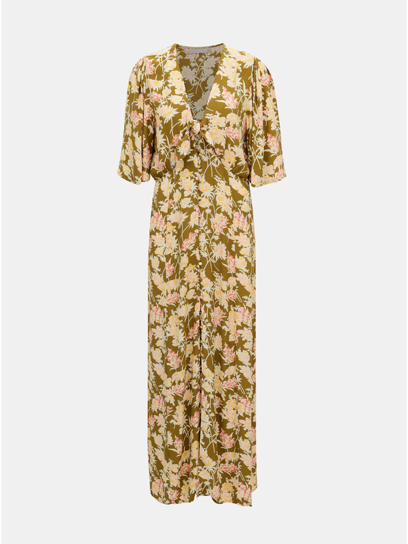 Pieces Pieces Polly kaki cvjetna maxi haljina