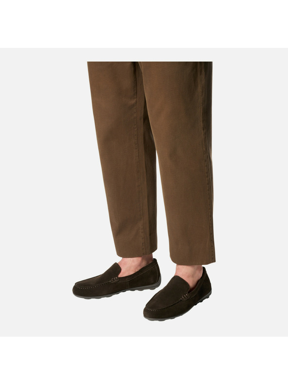 Geox Tamno smeđe muške mokasine Geox Spherica EC16