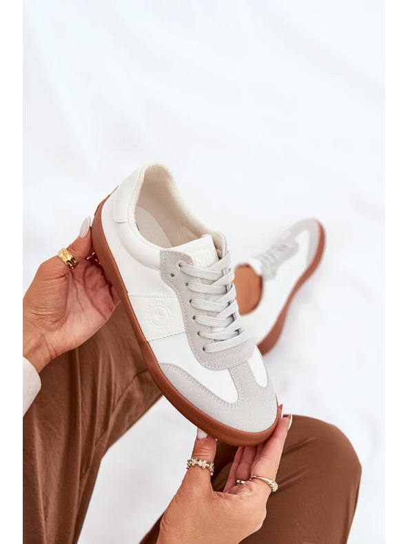 BIG STAR SHOES Ženske tekstilne tenisice Big Star – bijelo-sive