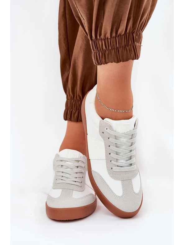 BIG STAR SHOES Ženske tekstilne tenisice Big Star – bijelo-sive