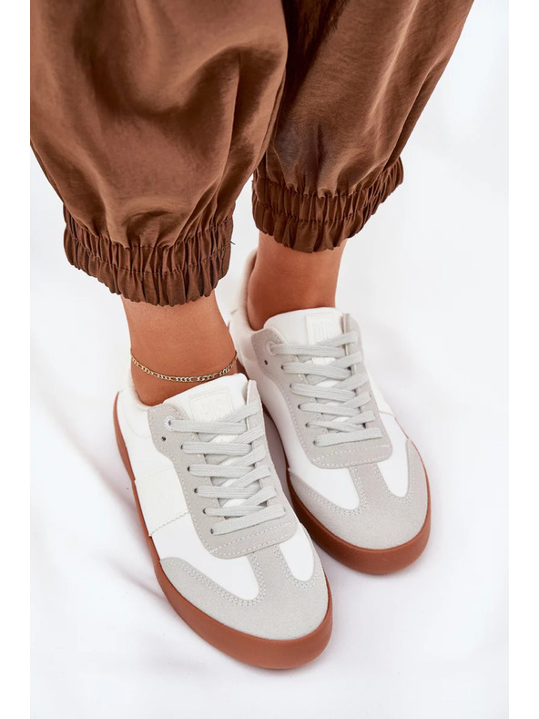 BIG STAR SHOES Ženske tekstilne tenisice Big Star – bijelo-sive